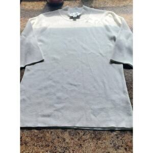 NWOT Ivory size Medium Linea By Louise Dell'Olio Short Sleeve Sweater